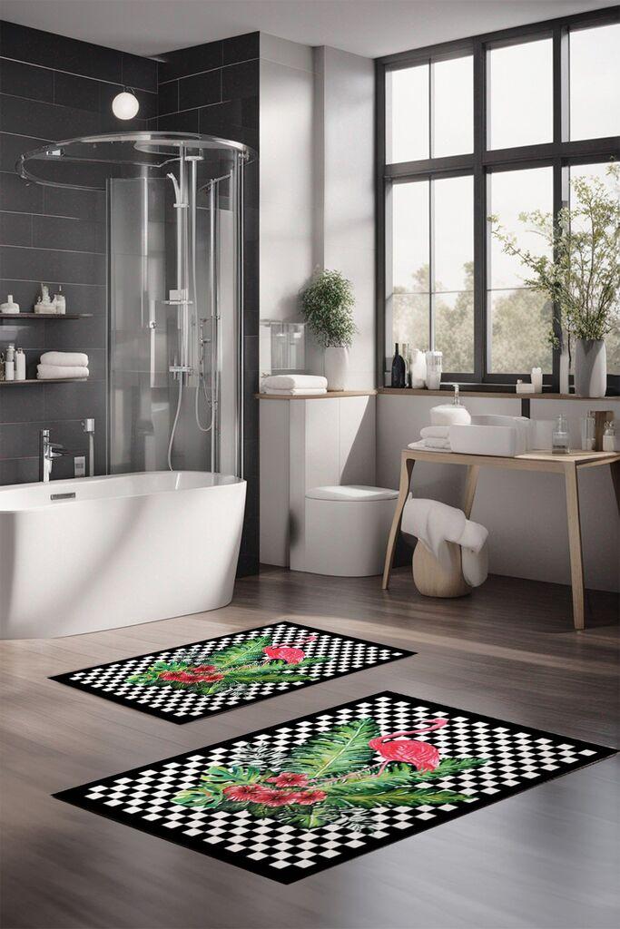 Комплет простирки за бања L'essentiel Maison CT-5272, 2 парчиња, шарени