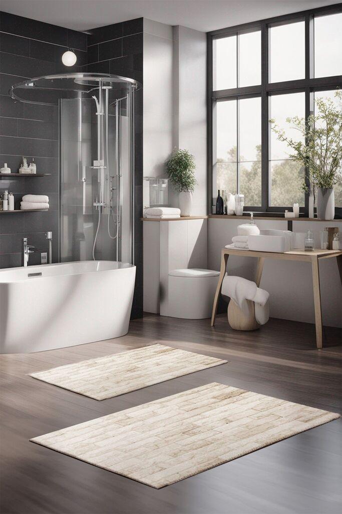 Комплет простирки за бања L'essentiel Maison CT-5177, 2 парчиња, крем боја