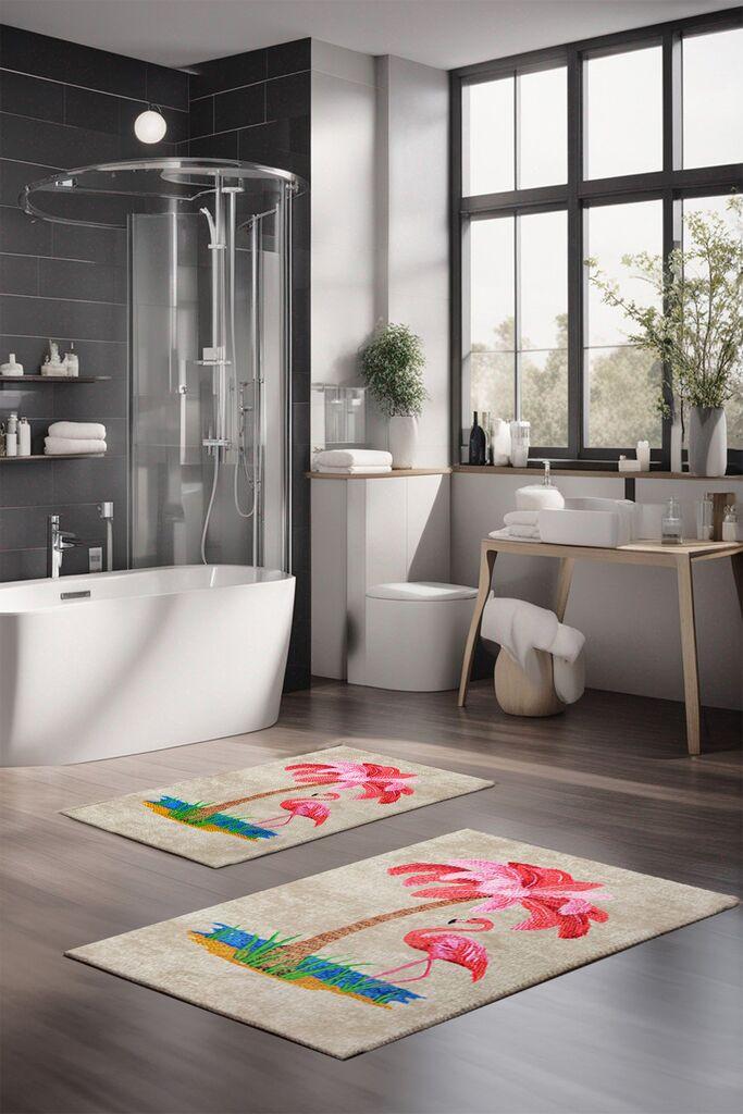 Комплет теписи за бања L'essentiel Maison CT-5165, 2 парчиња, шарени