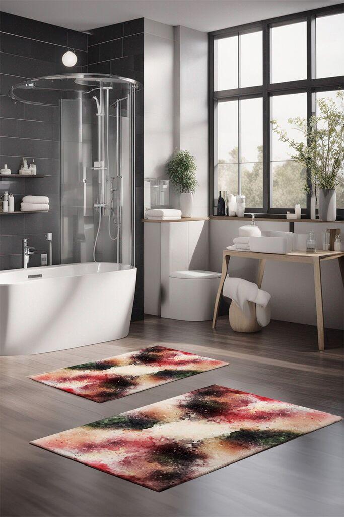 Комплет теписи за бања L'essentiel Maison CT-5013, 2 парчиња, шарени