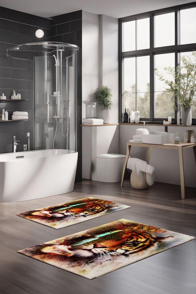 Комплет подлоги за бања L'essentiel Maison CT-5145, 2 парчиња, шарени