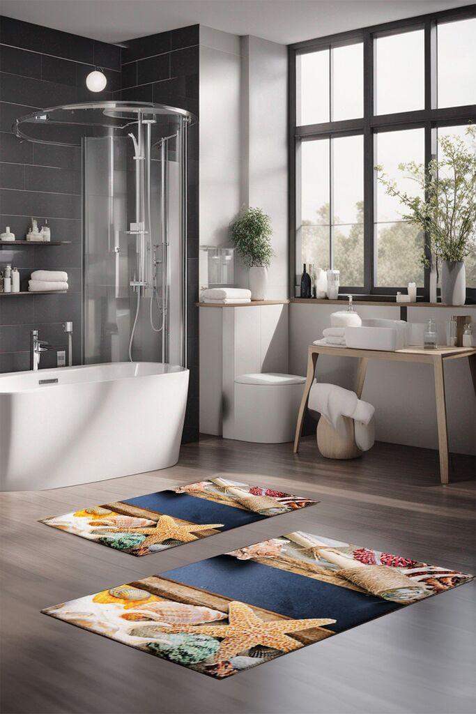 Комплет теписи за бања L'essentiel Maison CT-5132, 2 парчиња, шарени