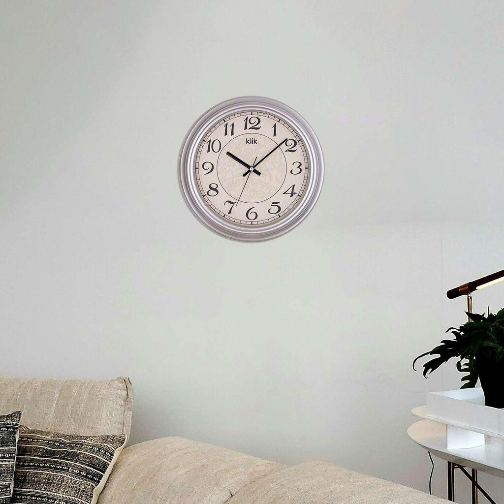 Wallity dzиден часовник Алфа, 31x31 см, сребрена боја