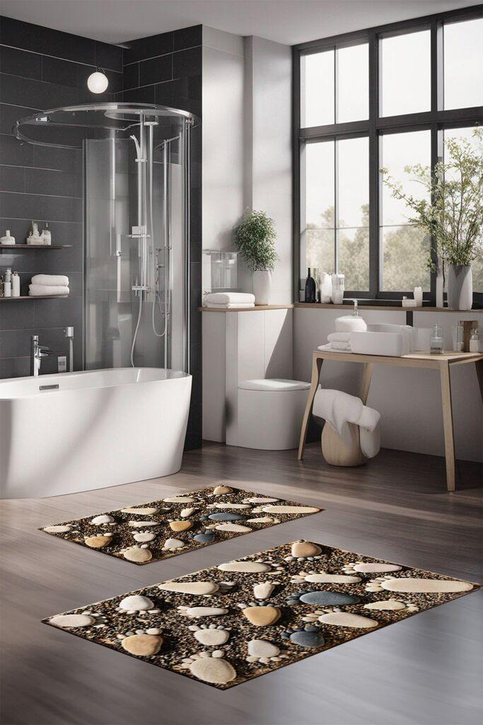 Комплет простирки за бања L'essentiel Maison CT-5196, 2 парчиња, кафеави