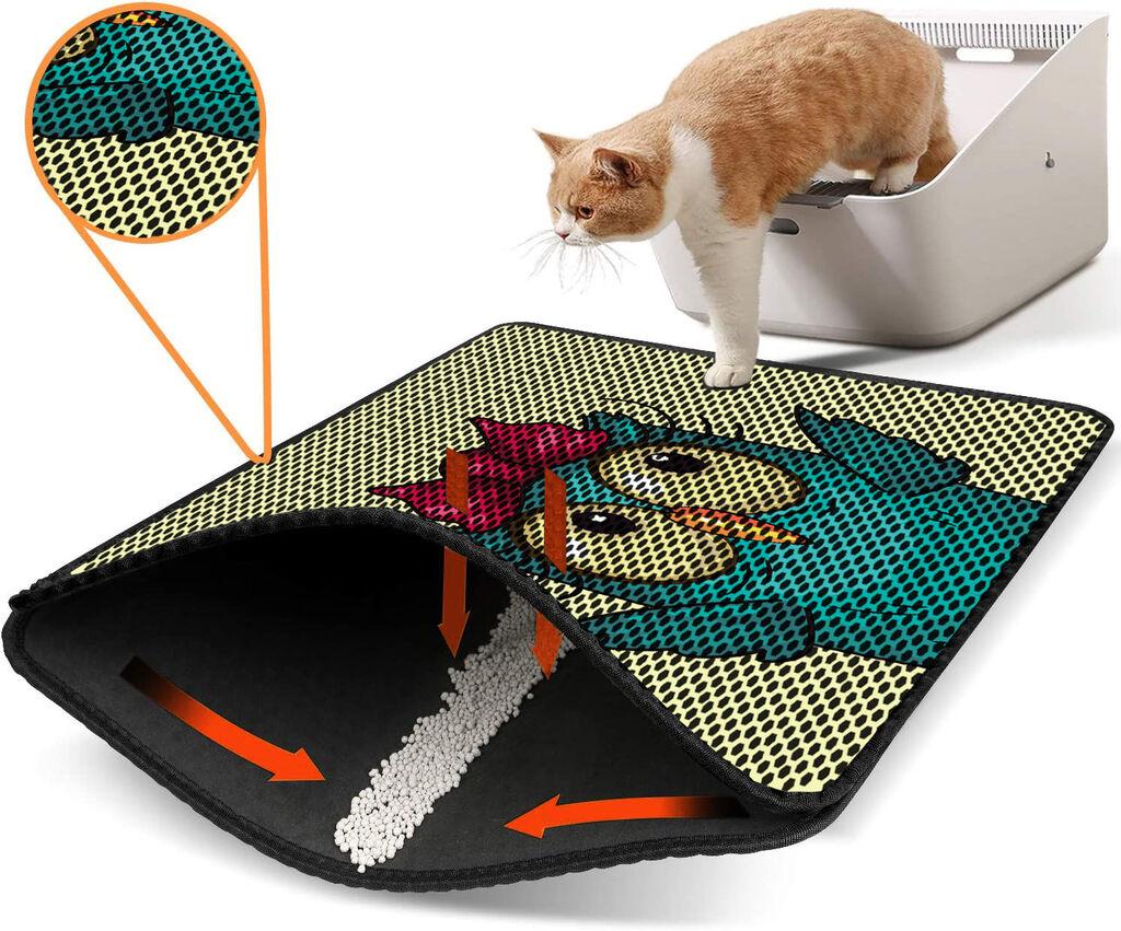 Aberto Design WC преграда за мачки Nrszn0079, 45 x 60 см, жолта