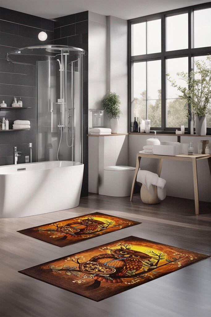 Комплет теписи за бања L'essentiel Maison CT-5373, 2 парчиња, кафеава боја