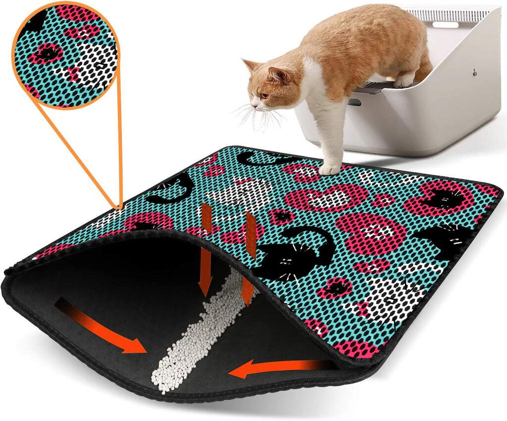 Aberto Design WC преграда за мачки Nrszn0186, 45 x 60 см, тиркизна