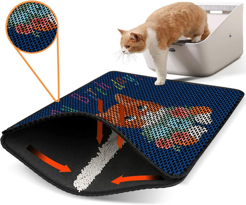 Aberto Design WC преграда за мачки Nrszn0129, 45 x 60 см, темно сина