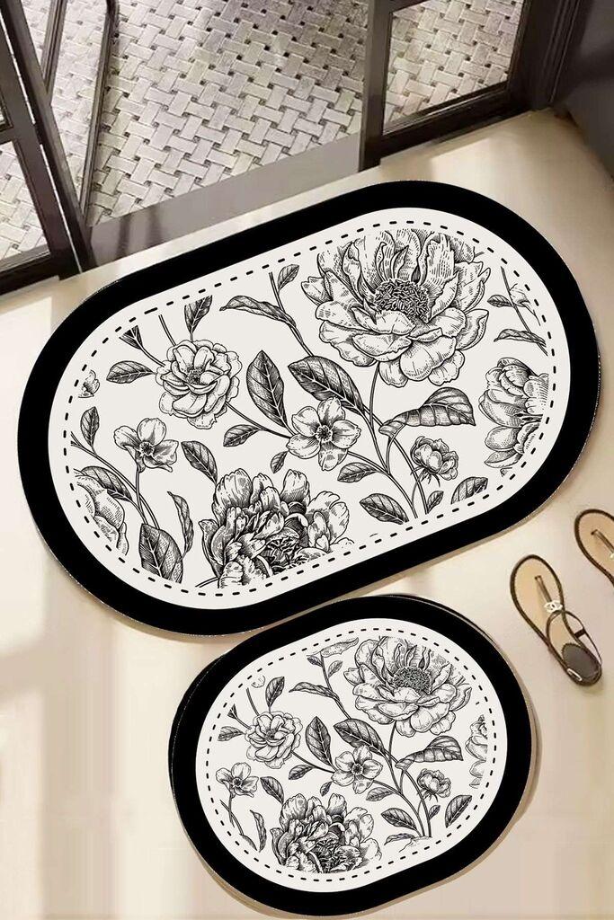 L'essentiel Maison Комплет патосници за бања Rasse, 2 парчиња, шарени