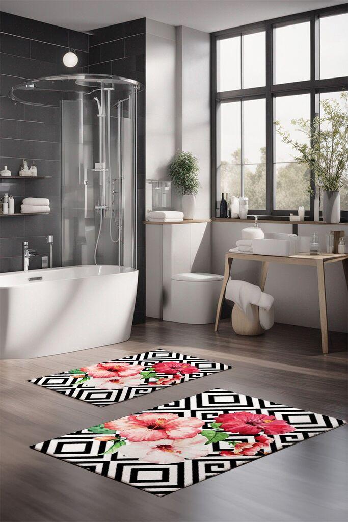 Комплет теписи за бања L'essentiel Maison CT-5296, 2 парчиња, шарени