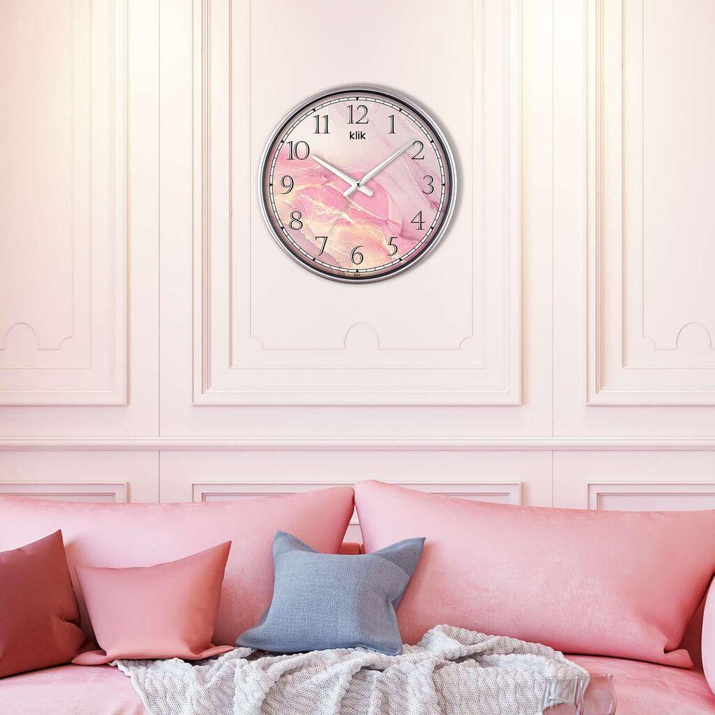 Wallity dzиден часовник Испарта, 38x38 см, сребрена боја