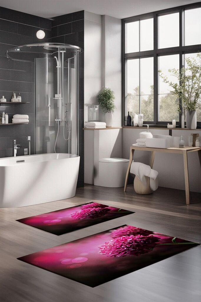 Комплет простирки за бања L'essentiel Maison CT-5121, 2 парчиња, розова