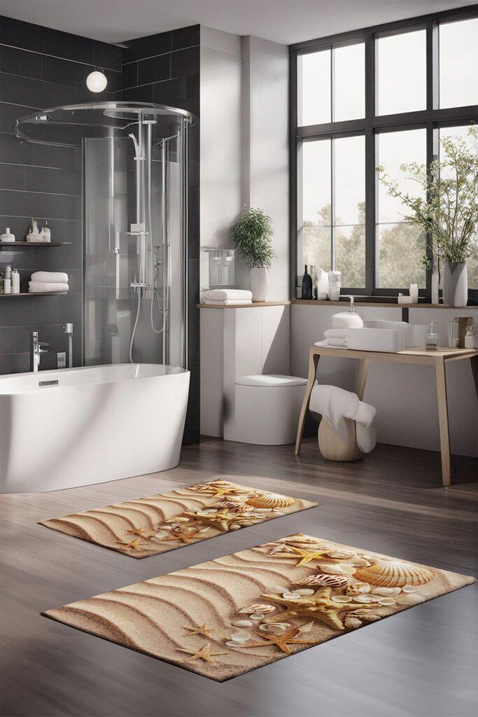 Комплет теписи за бања L'essentiel Maison CT-5244, 2 парчиња, беж