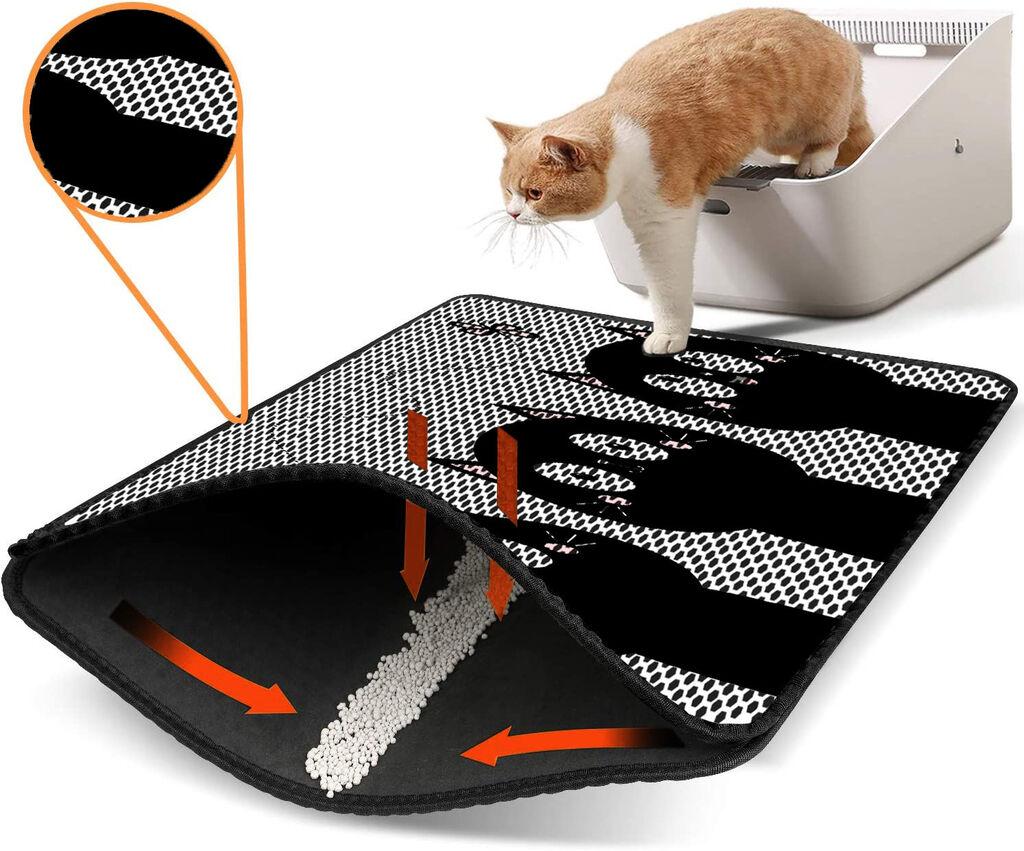 Тоалетна просторија за мачки Aberto Design Nrszn0225, 45 x 60 см, црна