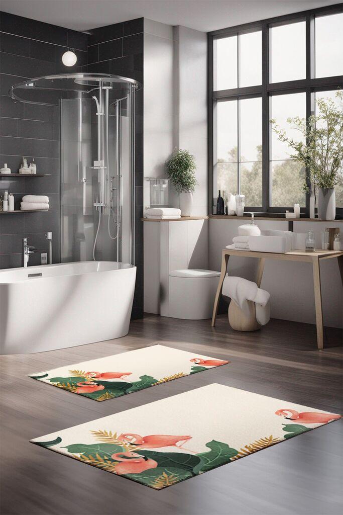 Комплет теписи за бања L'essentiel Maison CT-5209, 2 парчиња, шарени