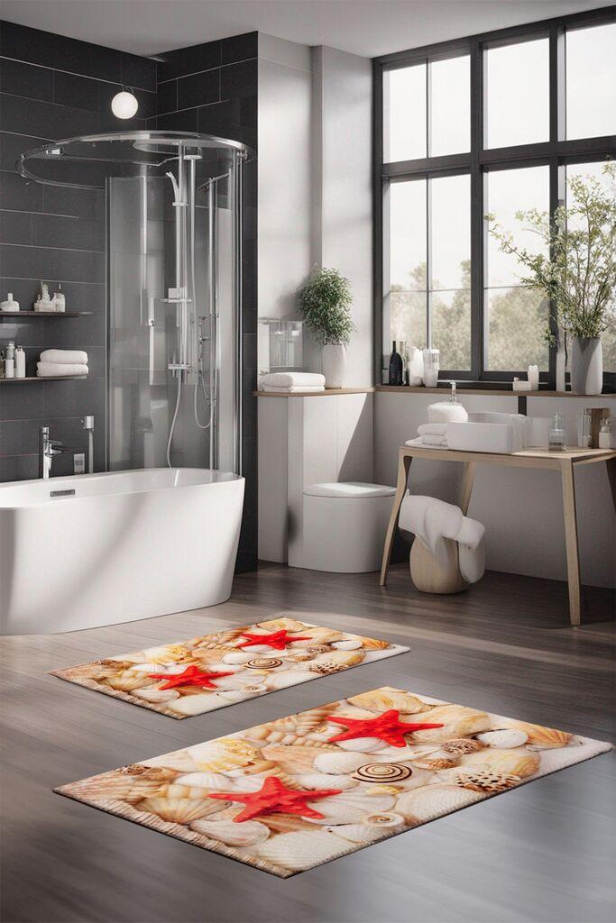 Комплет теписи за бања L'essentiel Maison CT-5226, 2 парчиња, беж