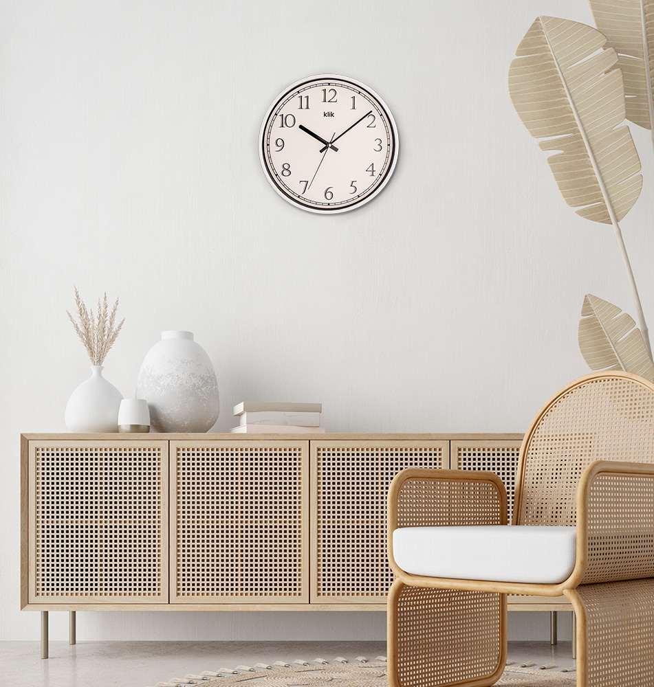 Тенок dzиден часовник Wallity, 30,5x30,5 см, бел