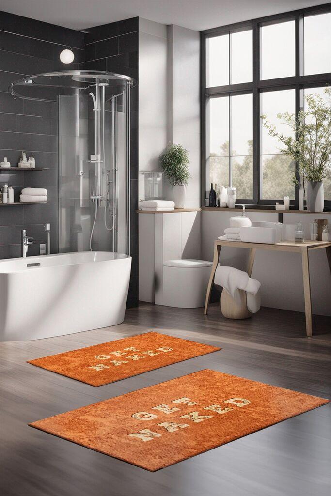 Комплет душеци за бања L'essentiel Maison CT-5400, 2 парчиња, портокалова