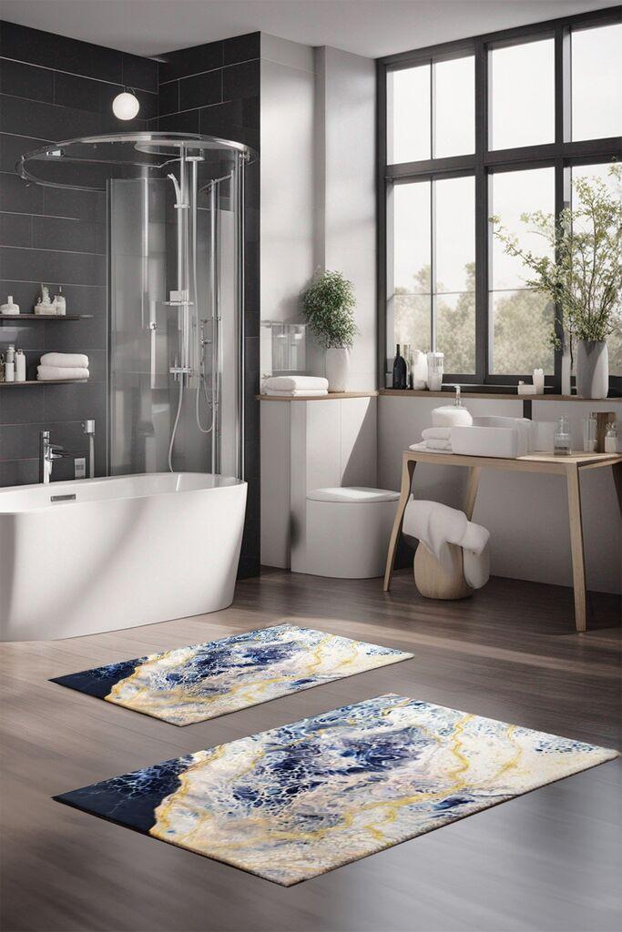 Комплет простирки за бања L'essentiel Maison CT-5022, 2 парчиња, шарени