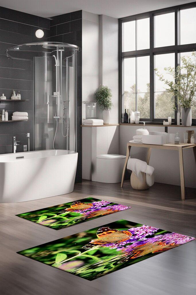 Комплет подлоги за бања L'essentiel Maison CT-5111, 2 парчиња, шарени