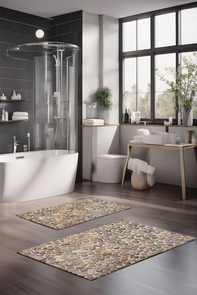 Комплет простирки за бања L'essentiel Maison CT-5346, 2 парчиња, кафеави