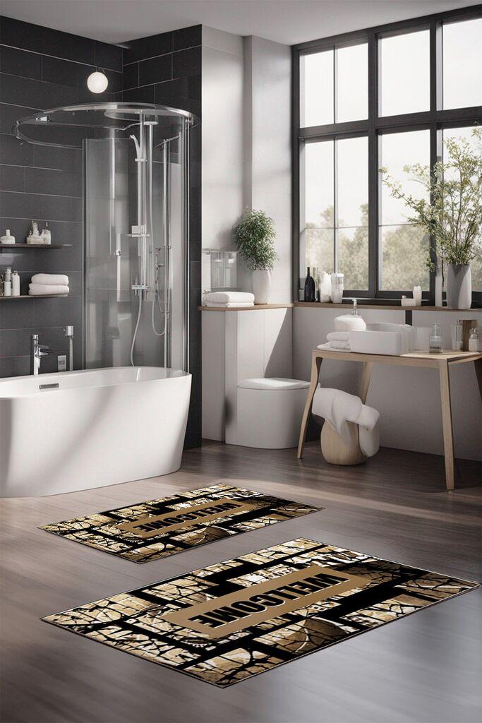 Комплет простирки за бања L'essentiel Maison CT-5162, 2 парчиња, шарени