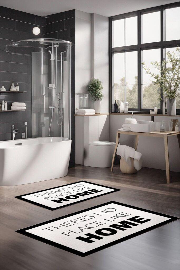 Комплет теписи за бања L'essentiel Maison CT-5271, 2 парчиња, бели