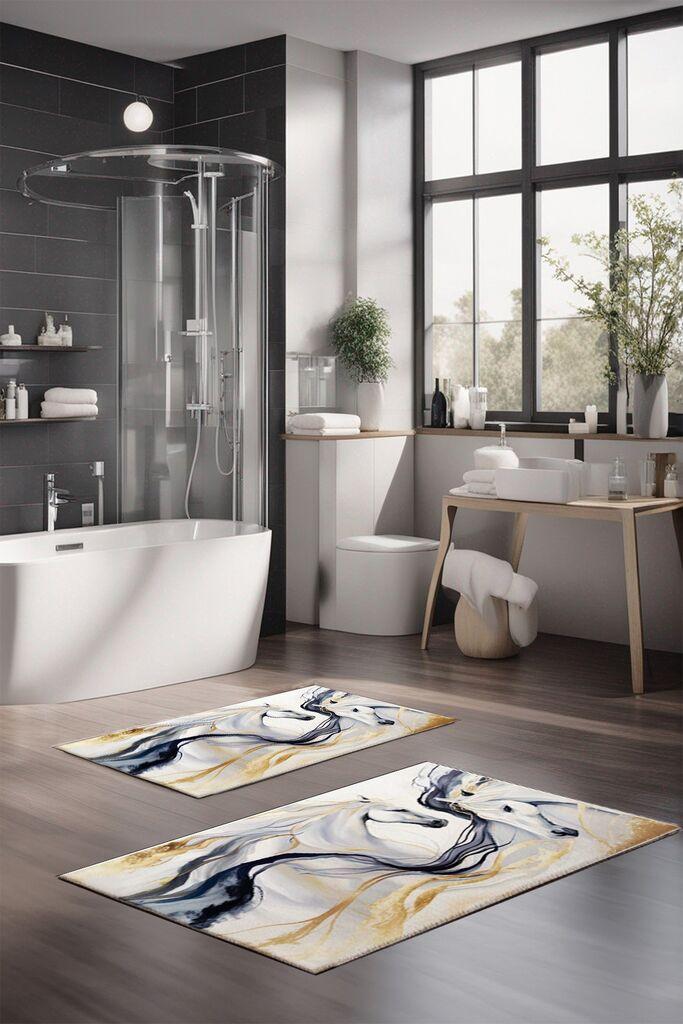 Комплет подлоги за бања L'essentiel Maison CT-5419, 2 парчиња, шарени