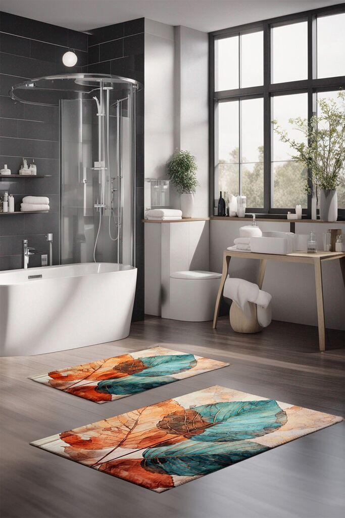 Комплет простирки за бања L'essentiel Maison CT-5407, 2 парчиња, шарени