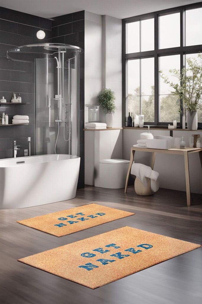 L'essentiel Maison Комплет килими за бања CT-5394, 2 парчиња, портокалова