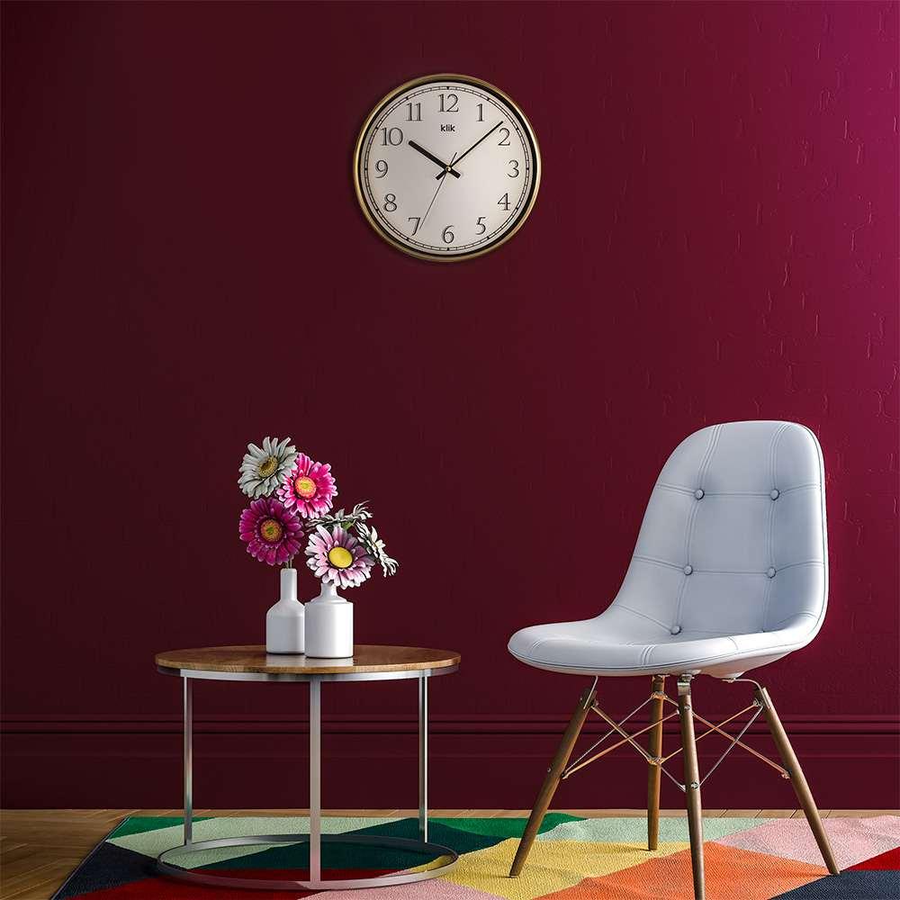 Wallity тенок dzиден часовник, 30,5x30,5 см, златна боја