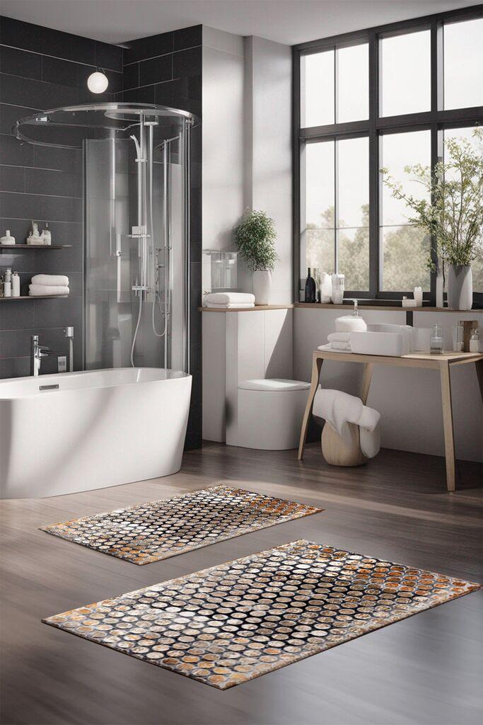 Комплет теписи за бања L'essentiel Maison CT-5099, 2 парчиња, шарени