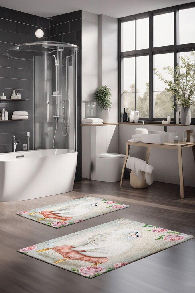 Комплет теписи за бања L'essentiel Maison CT-5258, 2 парчиња, шарени