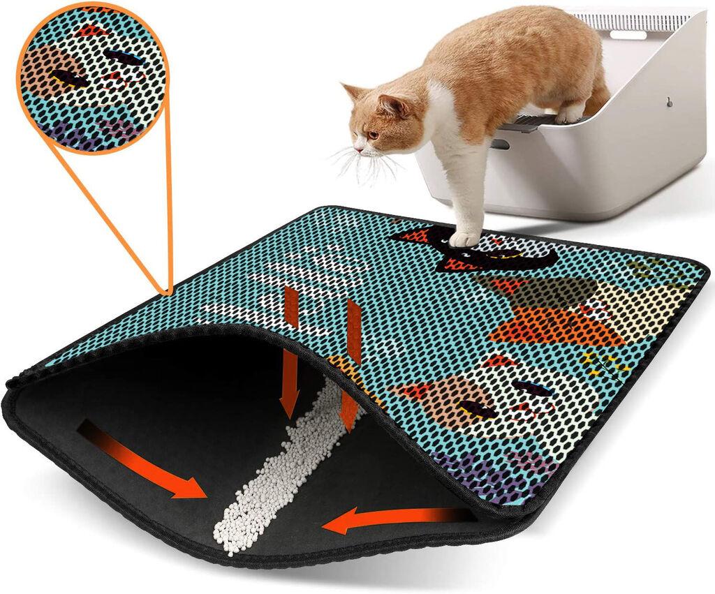 Aberto Design WC преграда за мачки Nrszn0141, 45 x 60 см, тиркизна