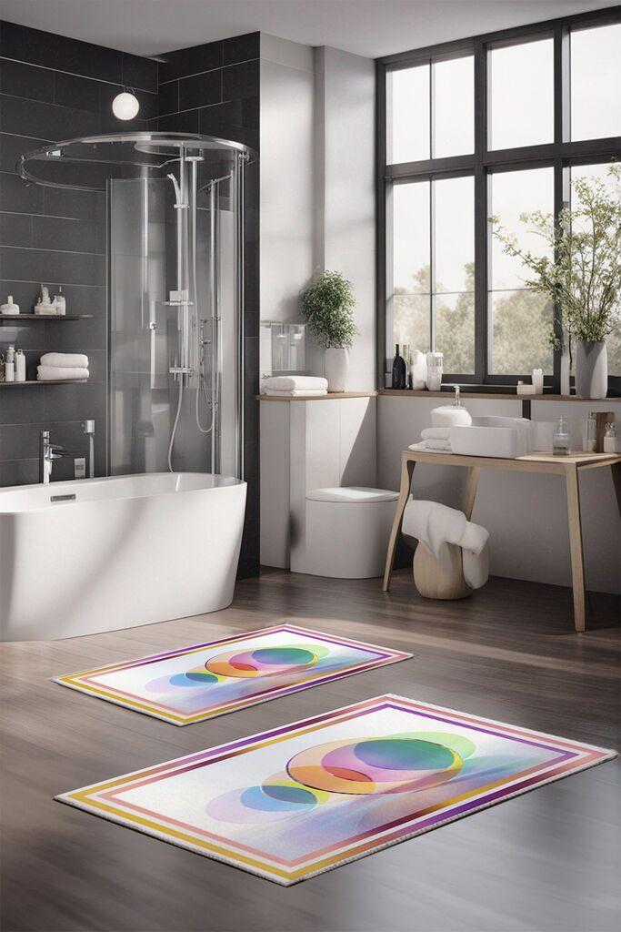 Комплет теписи за бања L'essentiel Maison CT-5094, 2 парчиња, шарени