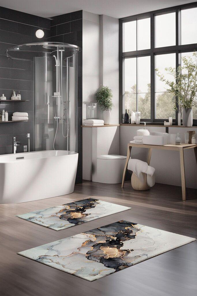 Комплет теписи за бања L'essentiel Maison CT-5029, 2 парчиња, шарени