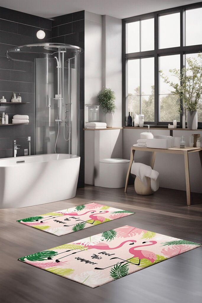 Комплет подлоги за бања L'essentiel Maison CT-5318, 2 парчиња, шарени