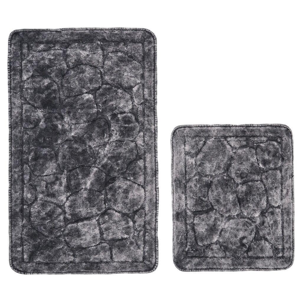 Комплет теписи за бања L'essentiel Maison Cottonkt 000190, 2 парчиња, темно сива боја