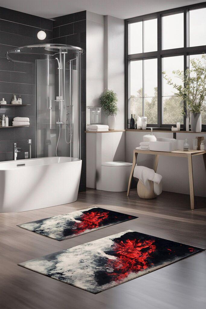 Комплет теписи за бања L'essentiel Maison CT-5044, 2 парчиња, шарени