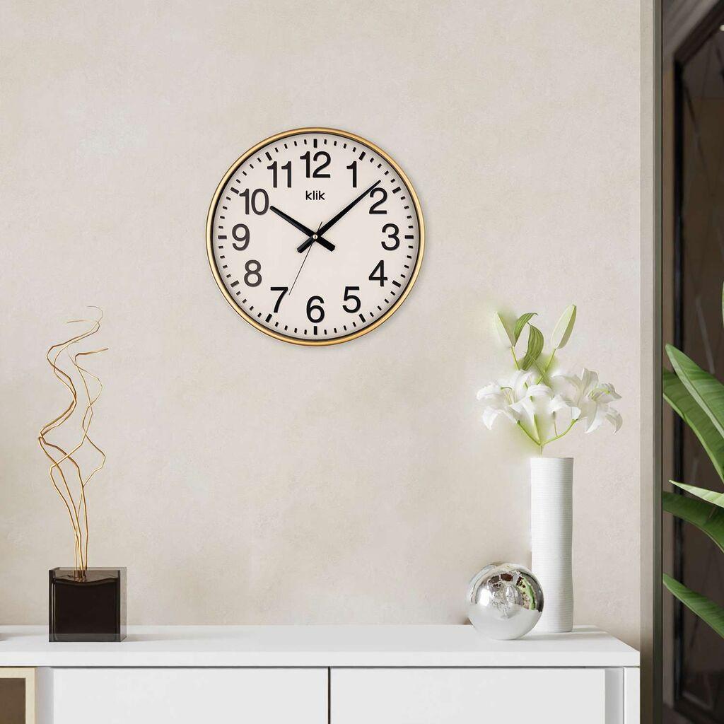 Wallity dzиден часовник Симплекс, 38x38 см, златна боја