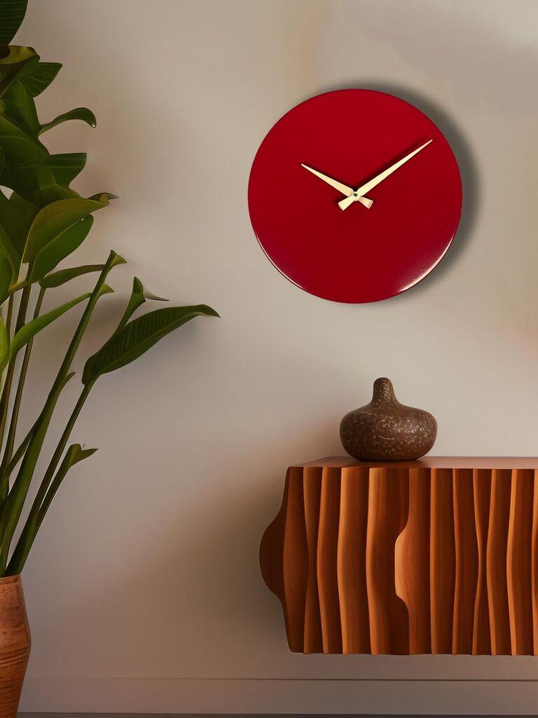 Wallity dzиден часовник 35Sivmet, 35x35 см, црвен