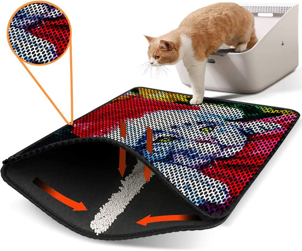 Aberto Design WC преграда за мачки Nrszn0116, 45 x 60 см, шарена