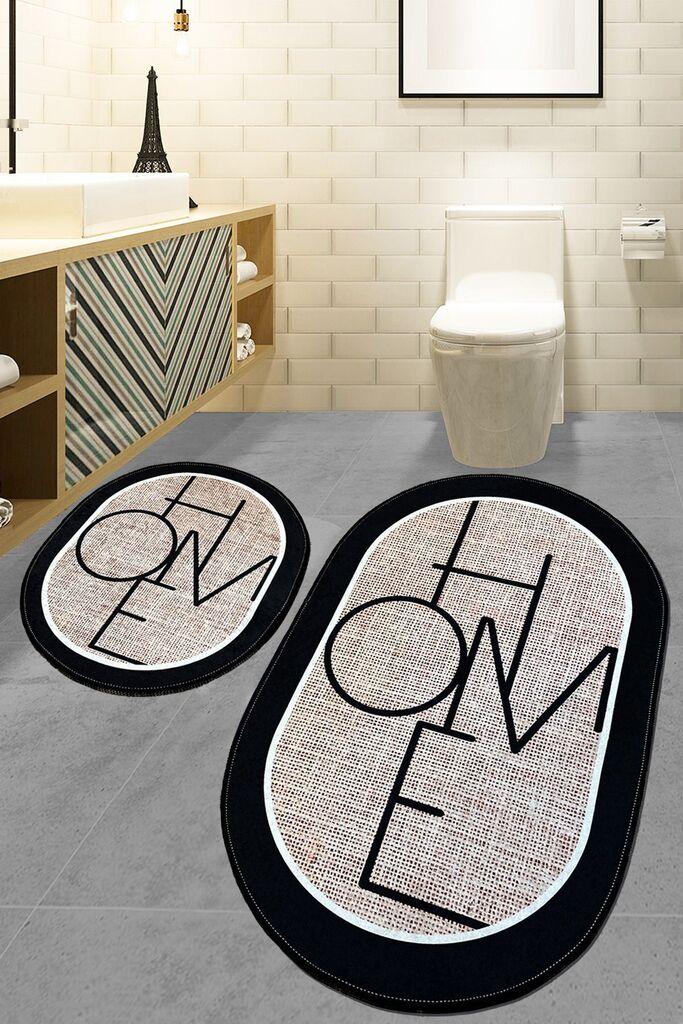 Комплет килим за бања L'essentiel Maison Mohe, 2 парчиња, Шарена