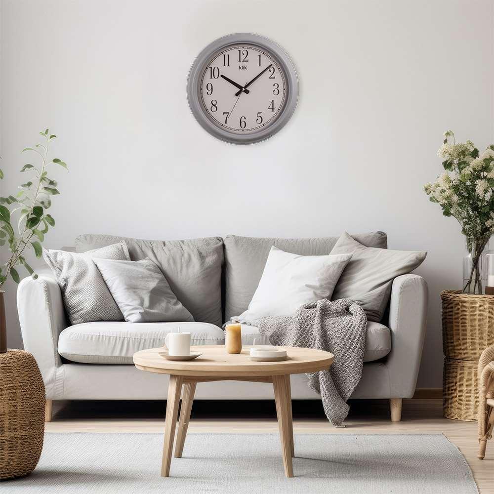 Wallity dzиден часовник Бета, 38x38 см, сив