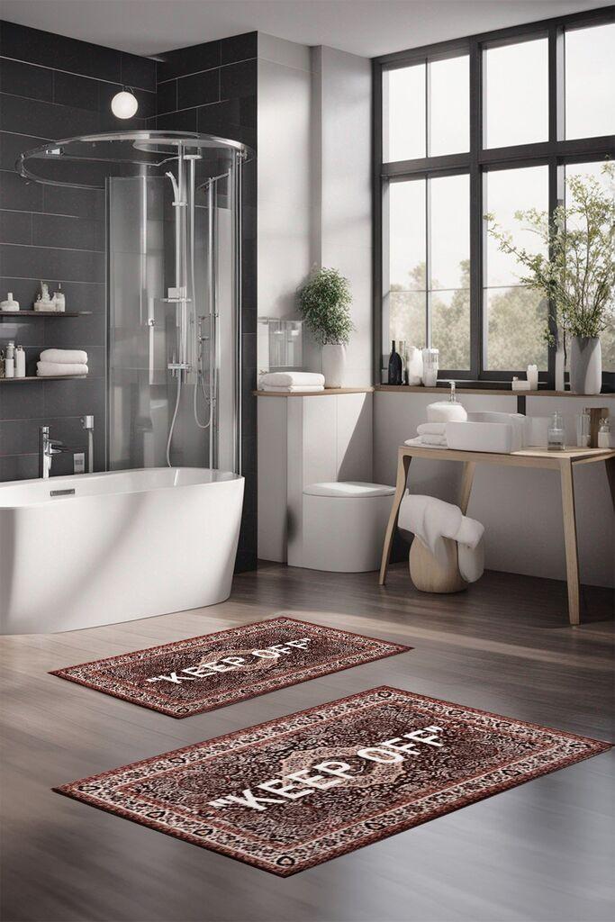 Комплет простирки за бања L'essentiel Maison CT-5426, 2 парчиња, кафеави