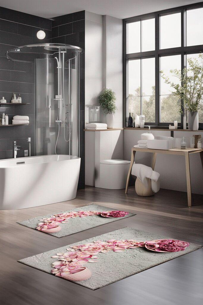 Комплет простирки за бања L'essentiel Maison CT-5262, 2 парчиња, шарени