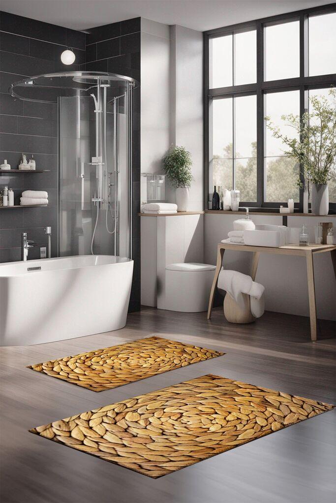 L'essentiel Maison Комплет патосници за бања CT-5261, 2 парчиња, беж