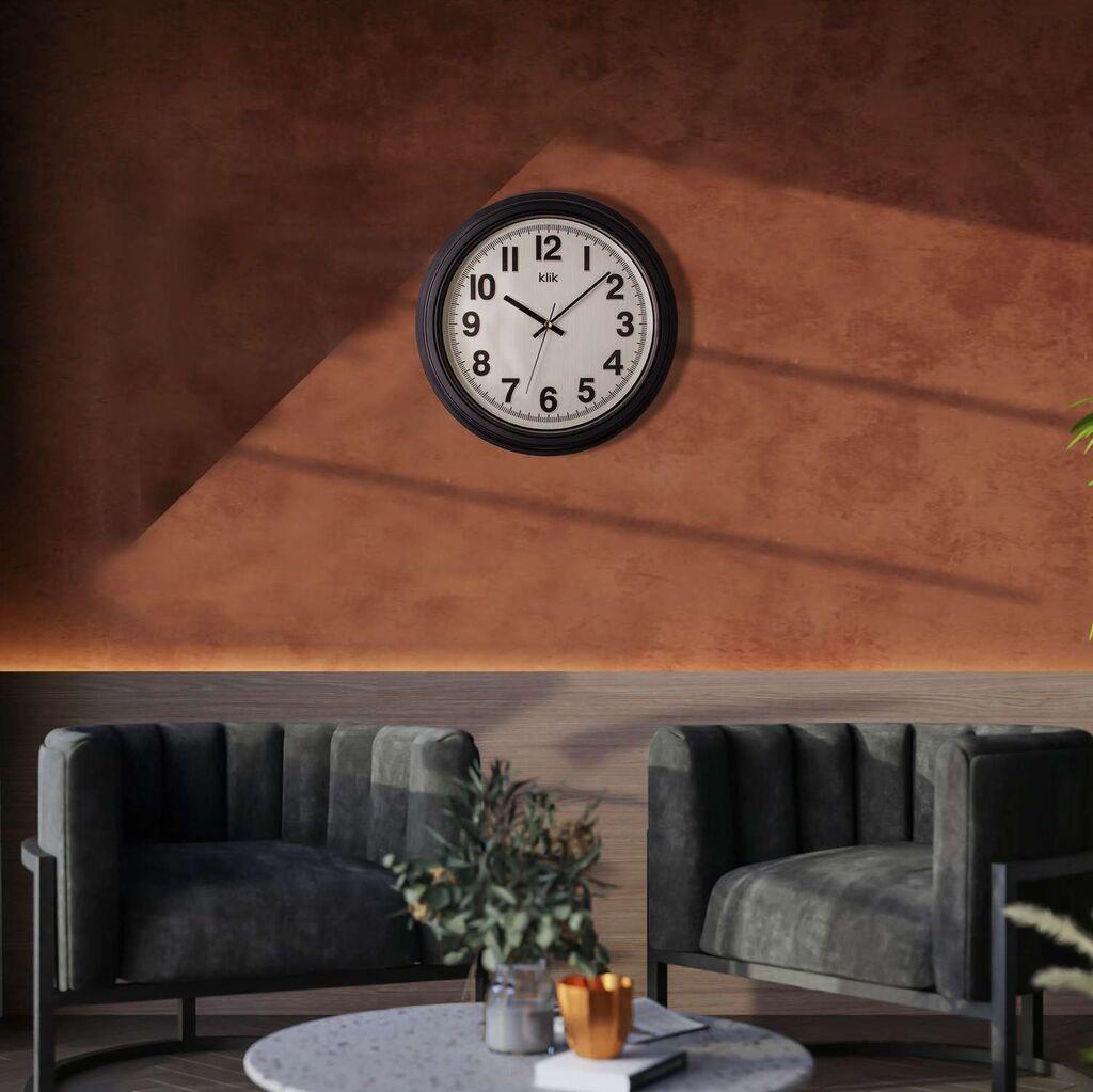 Wallity dzиден часовник Auris, 34x34 см, црн