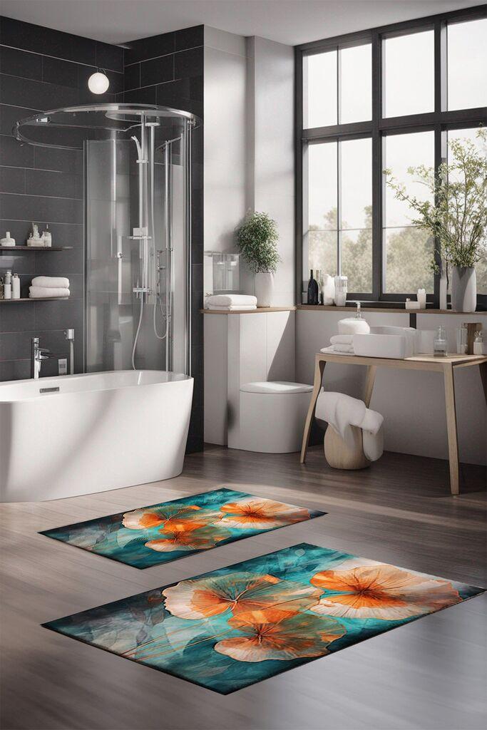 Комплет теписи за бања L'essentiel Maison CT-5410, 2 парчиња, шарени