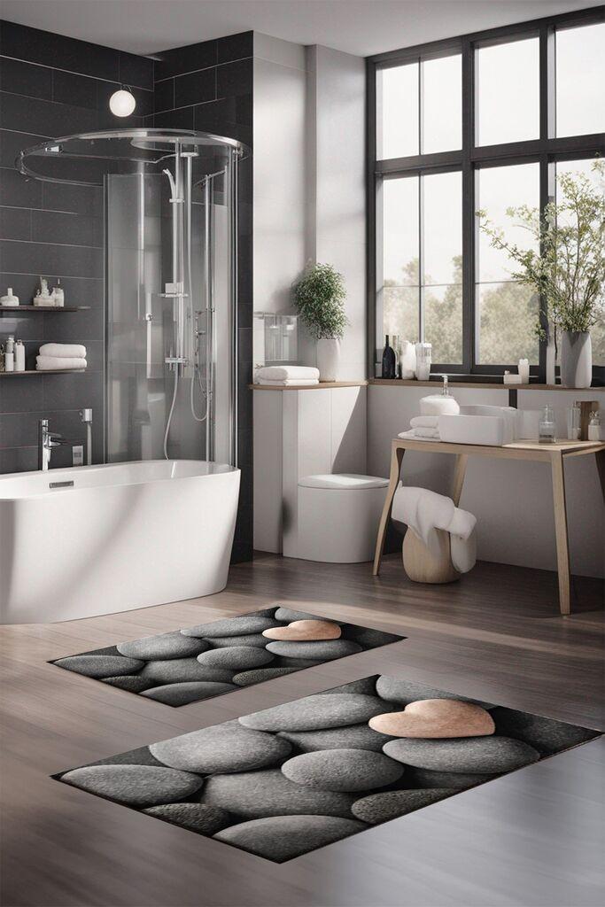 Комплет простирки за бања L'essentiel Maison CT-5277, 2 парчиња, сиви